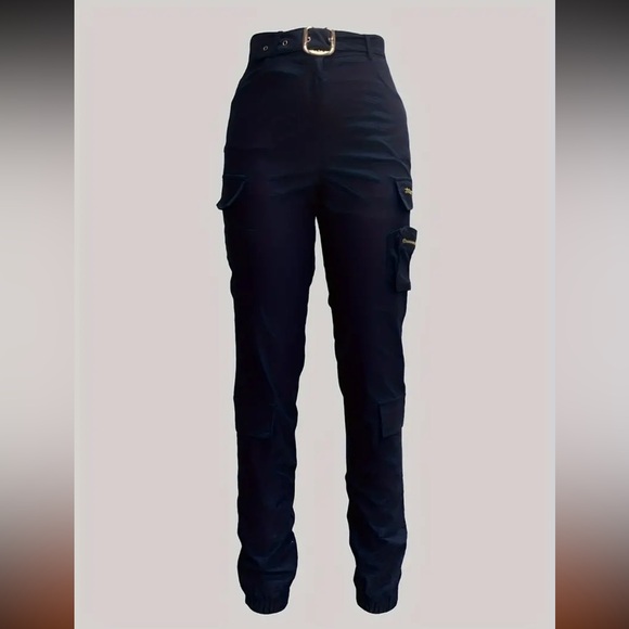 New! Cargo Belt Pants with Stylish Zipper Pockets - Slim Fit - Picture 6 of 14